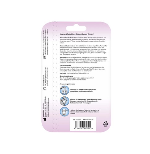 Nasivent Tube Plus - Anti Schnarch Mittel - Größe L - 2er Set - Bild 10 von 10
