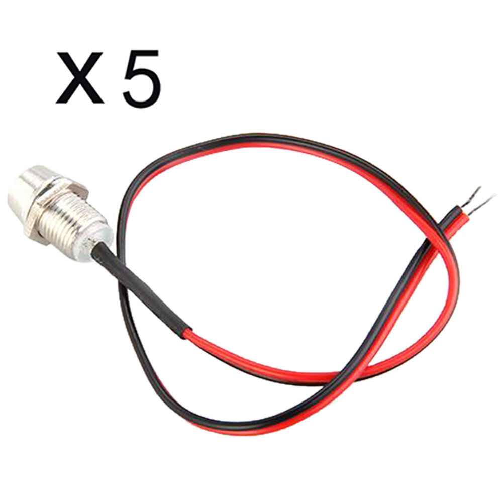 LUOLUVO 1/ 5 Pcs LED Indicator Light Bulb Car Van Boat Pilot Dash Dashboard Panel 12v 8mm I.460981020 LUOLUVO 1/ 5 Pcs LED Indicator Light Bulb Car Van Boat Pilot Dash Dashboard Panel 12v 8mm I.460981020