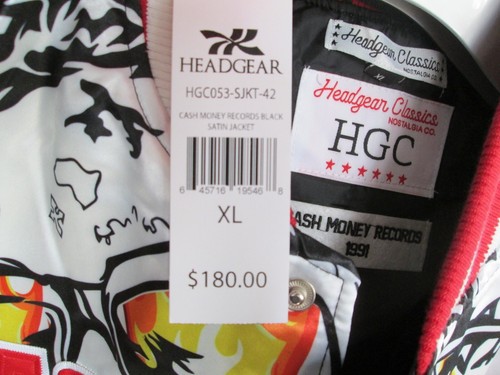 NWT HEADGEAR CLASSICS Men's CASH MONEY RECORDS LIL WAYNE BABY JACKET YMCMB Sz XL - Picture 5 of 8