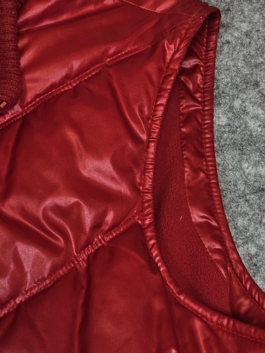 Old Navy Puffer Vest Womens XXL Red Polyester Insulated Fleece Lined Full Zip - Picture 4 of 6
