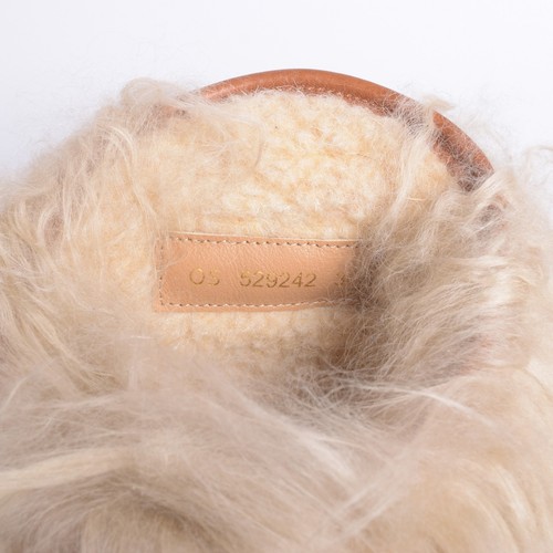 Yves Saint Laurent Women Beige Snow Boots Curley Fur Leather Flat Booties EUR 36 - Picture 8 of 10