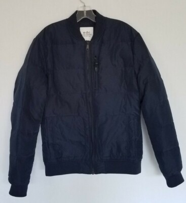 EDC Duck Down Puffer Jacket Size Medium Womens Navy Coat