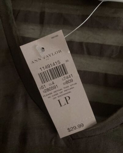 Ann Taylor Loft - Camisa Pequeña Grande en Marrón - NUEVA CON ETIQUETAS - Algo Transparente - Imagen 3 de 6