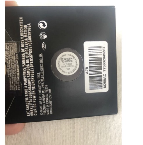 BNIB MAC Eyeshadow Green Smoke Smokey Eye Pan Refill Rare Free Compact Magnetic - Picture 5 of 6
