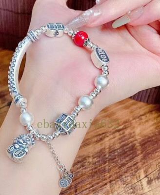 Zhaocai Ping An Long Mai Sui Purple Crystal Tassel Vermilion Hand String