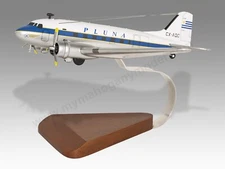 Douglas DC-3 PLUNA Desk Wood Airplane New Model Large Scale 1/72