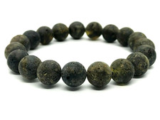 AMBER BRACELET Gift Round Beads Unpolished HEALINHG Untreated 10,3g 14209