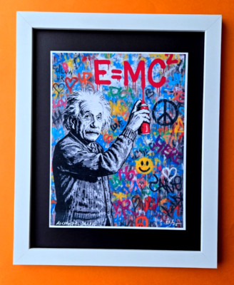 ALEXANDER DULAC | Hand Signed Print ALBERT EINSTEIN  E=MC2  Ltd.Ed. of 75 COA