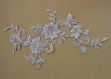 Costume Wedding Craft DIY Motif Bridal Evening Dancing Dress Lace Applique 1Pair