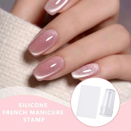 Clear Silicone Nail Art Stamping Tool Plate Stamper New Manicure French K9H0