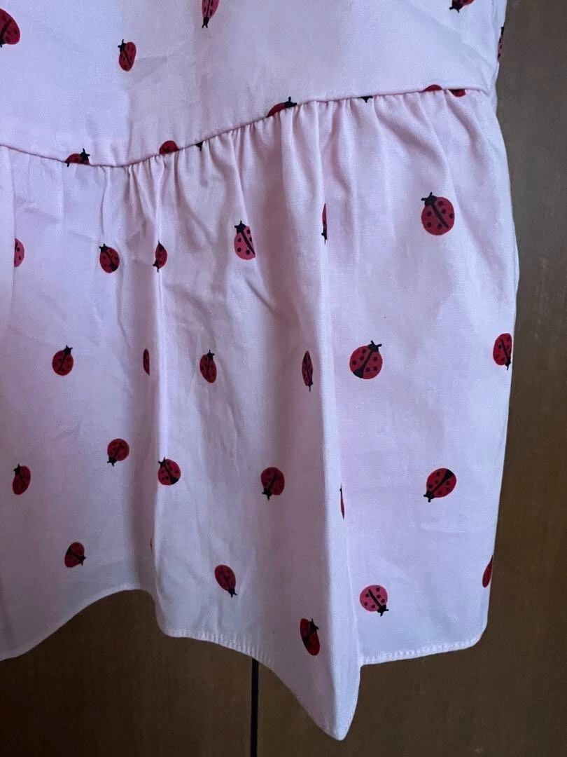 Abito midi coccinella kate spade nuovo taglia XS rosa manica a sbuffo vestito unico