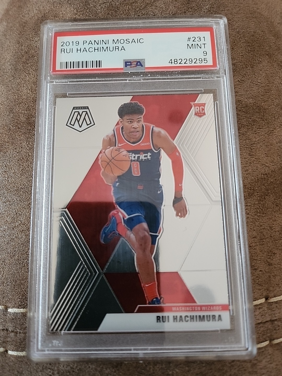2019-20 Panini Mosaic #231 Rui Hachimura Wizards RC Rookie PSA 9 MINT