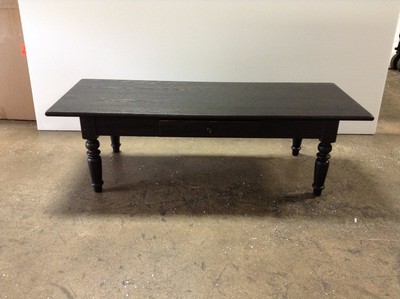 Pottery Barn Pb Trivoli Artisinal Black Stain Wood Sofa Coffee