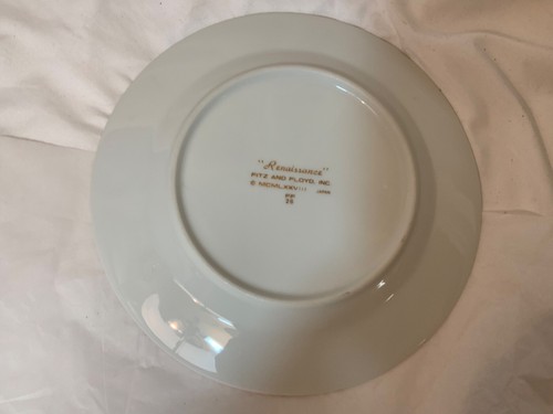 New Fitz & Floyd RENAISSANCE Black & Gold 5 1/4" Saucer replacement set of 2 - Picture 5 of 5