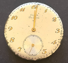 Antique Elgin Grade 542 Pocket Watch Movement Running Ticks 10s 17j USA