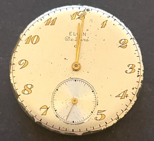 Antique Elgin Grade 542 Pocket Watch Movement Running Ticks 10s 17j USA