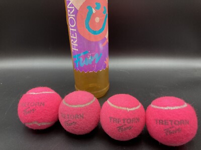 Vintage 4 Tennisbälle mit Dose Vintage für Sammler Tretorn fun