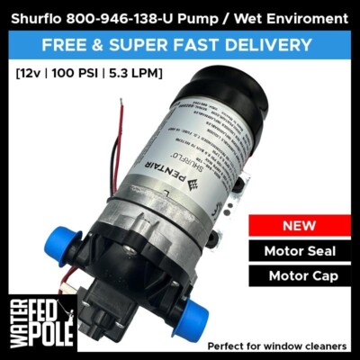 NEU SHURFLO 100 PSI PUMPE 5,2 LPM FÜR WASSERGEFÜHRTE POLSYSTEME | Nasse Umgebungen