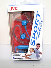 JVC Bluetooth Sport Wireless Clip-on EARBUDS HA-EC20BTA Blue Gray
