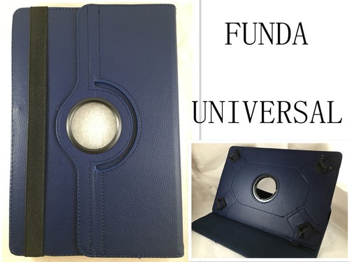 FUNDA CARCASA + CRISTAL TABLET 10" 10,1" UNIVERSAL GIRATORIA AZUL MARINO - Imagen 1 de 1