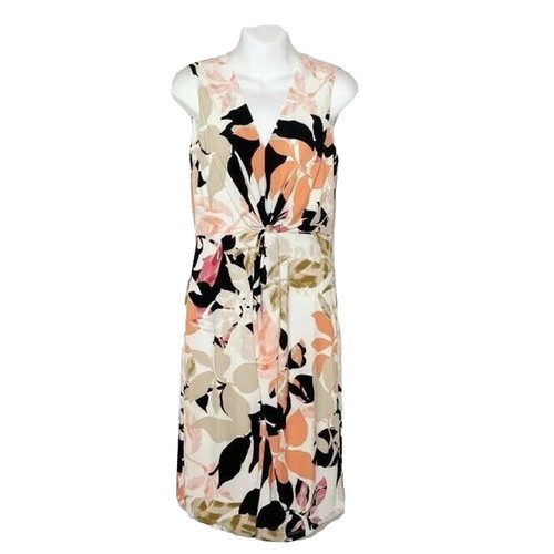 【Donna Karan New York】Printed Ruched A-Line Dress NWT Donna Karan New York Women's Printed Ruched A-Line Dress