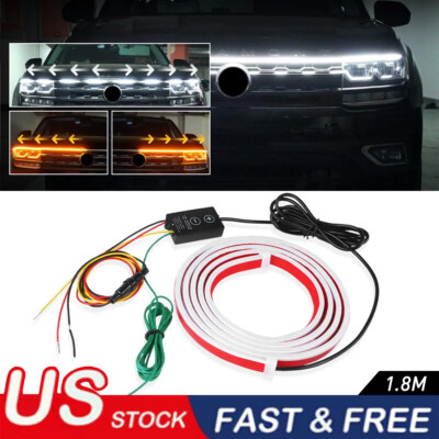 #ad For Dodge RAM 1500 2500 3500 71quot;LED Scan Start Up Hood Light Strip Turn Signal $21.99