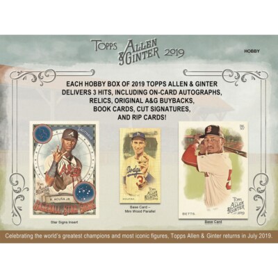 2019 Topps Allen & Ginter Baseball Cards 1-200 Pick from drop down list