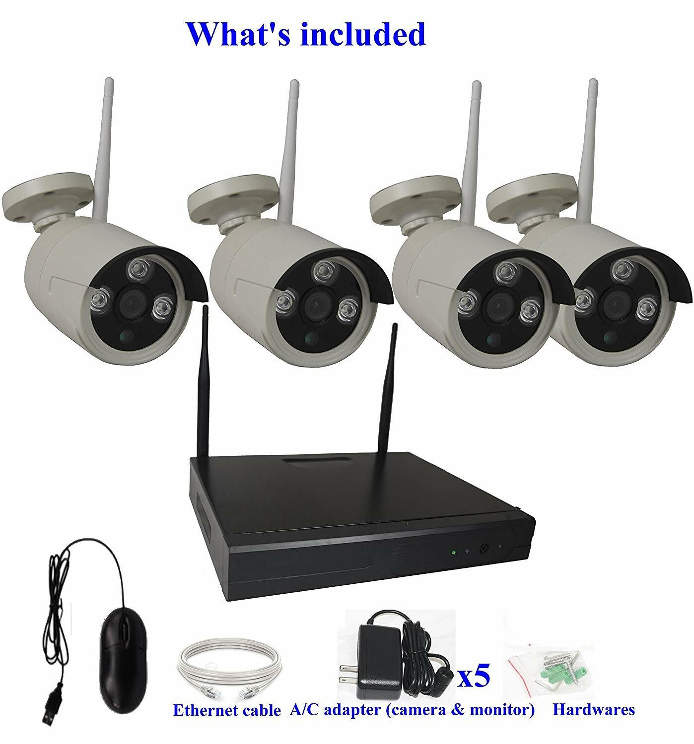 8-Channel HD 1080P Wireless Security Camera System IR Night Vision Outdoor IR