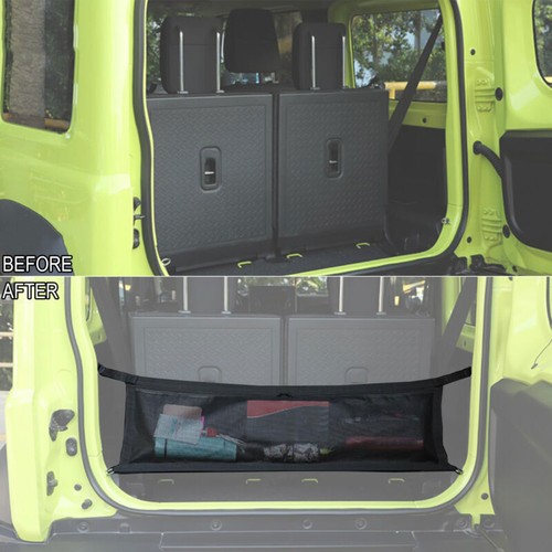 Outside Rear Trunk Cargo Storage Net Mesh Pocket Organiser For Suzuki Jimny 19+ - Picture 4 of 11