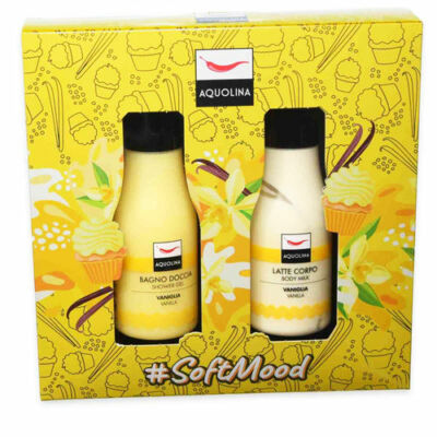AQUOLINA Geschenkset Damen Bad Dusche Vanille 125ml Körpermilchcreme