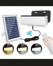 1000lm LED Solar Batten Light Motion Sensor With Remote For Barn Shed Garden