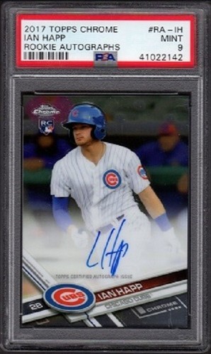 2017 Ian Happ Topps Chrome Baseball RC #RA-IH Rookie Autogramme bewertet PSA 9 MT - Bild 1 von 2