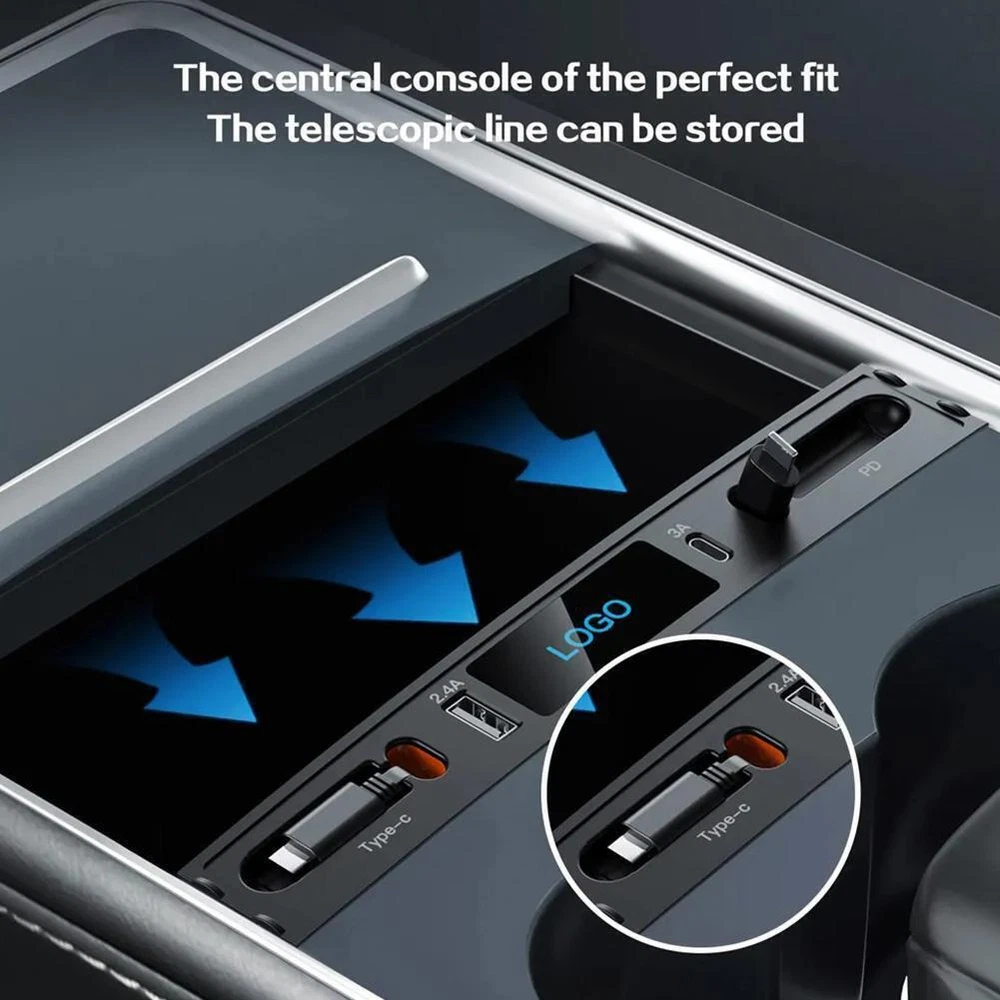 Car Charger USB Hub Fast Charge Cable Adapter Docking Center Station P6C9 аχ