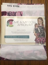 Creative Cuts Me & My Doll Apron Kit Zebra Black/pinkSewing Craft New Sew