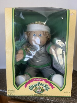 1986 The Official Cabbage Patch Kids  Kate Stacey  Blue Eyes, Tongue, Sweat Band