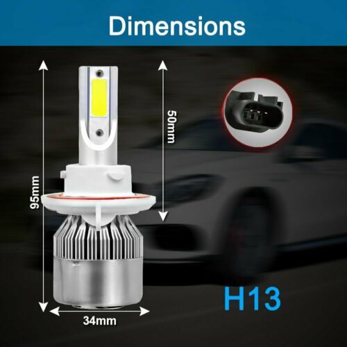 For 2007-2012 Dodge Caliber - 4x 6000K Front LED Headlight + Fog Light Bulbs Kit - Picture 2 of 12