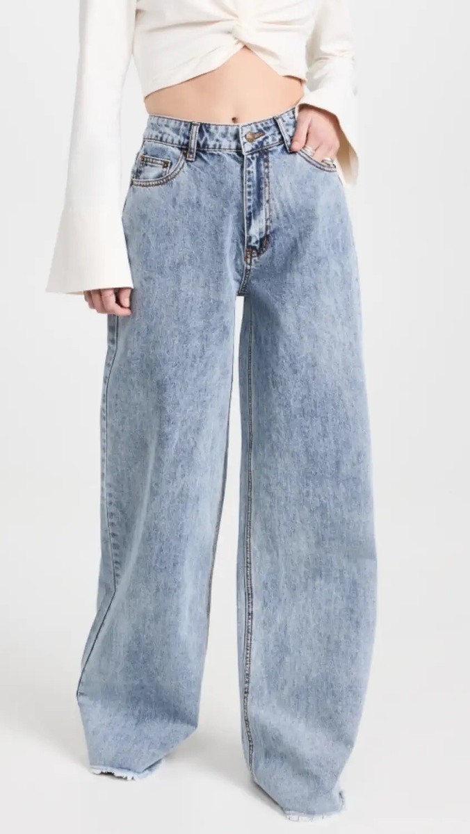 New LIONESS Eivissa Baggy Jeans - Faded Denim - LB88-570-1