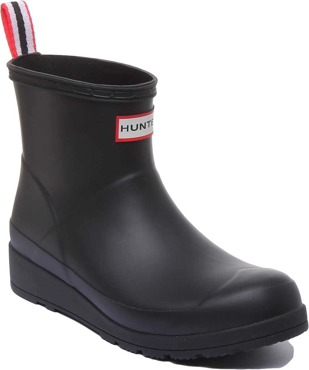 HUNTER Stivale Alto In Gomma – Modello Raffinato Trapunta Verticale – Nero – 39 EU