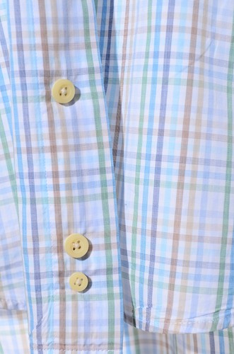 Ledbury Slim-Fit Bright Gingham Check Cotton *Shortened Sleeves* Shirt 16 M - Picture 6 of 7