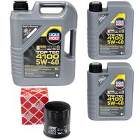 MotoröL Set 4100 5W-40 Liqui Moly 7 Liter + ÖLfilter FüR Jeep Commander 5.7 V8
