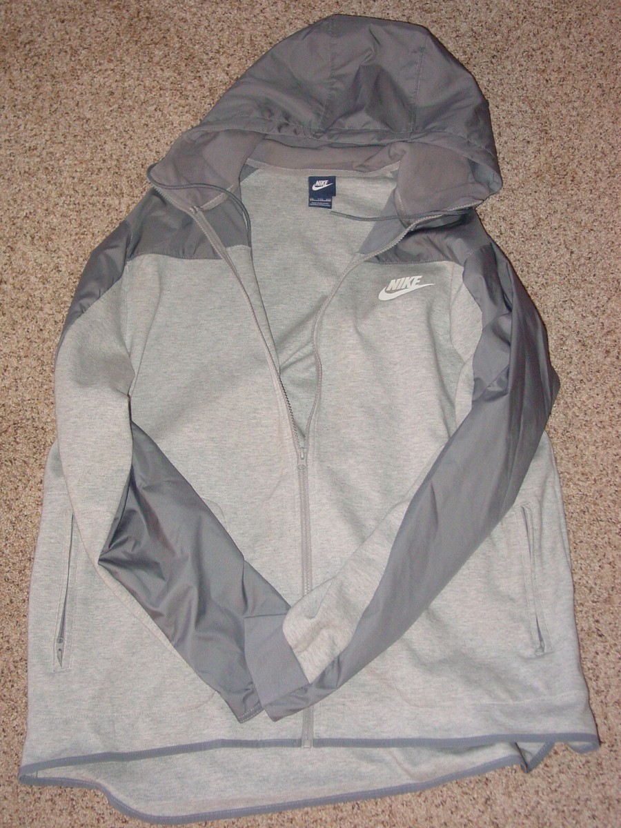 inversión Haiku Reactor Mens Nike Sportswear 807415 063 Cool Grey/White Full Zip Fleece Hoodie!  Size 2XL | eBay