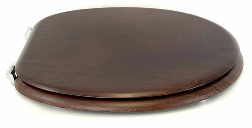 Universal Fit Toilet Seat Wooden MDF Strong Hinges Loo Seats Fittings Included - Picture 33 of 33
