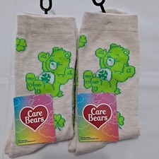 Women CARE BEARS 9-11 Crew SOCKS Shoe Size 4-10 St Patrick's Day Irish