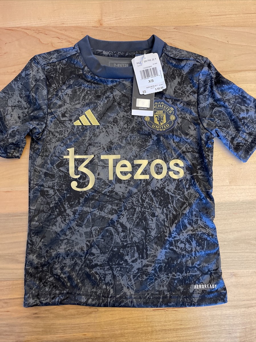 Adidas IQ1565 MANCHESTER UNITED STONE ROSES PRE-MATCH JERSEY Size