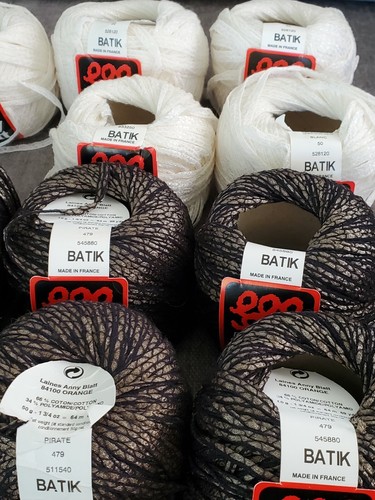 Lot (11) Anny Blatt Batik Cottom Ribbon 11 skeins Yarn Black + White - Picture 2 of 11