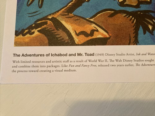 (2) Lot Disney Lady & the Tramp, Ichabod & Mr. Toad Konzeptkunst Lithographie WDW - Bild 5 von 5