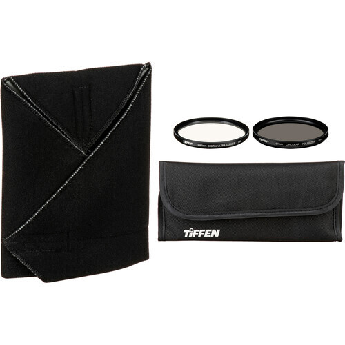New Tiffen 67mm Lens Kit Digital Ultra Clear & Circular Polarizer w/Filter Pouch - Picture 1 of 10