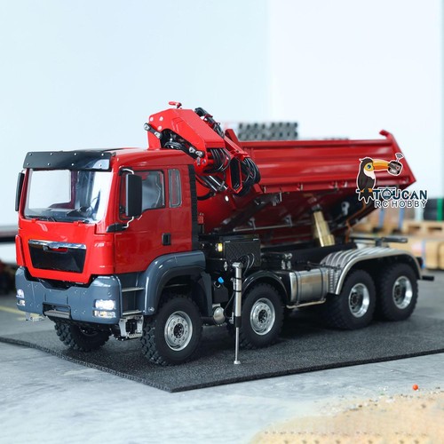 LESU RC Hydraulic 8X8 1/14 Crane Dumper Vehicle RTR Dumper Tipper Truck PL18EV - Picture 4 of 11