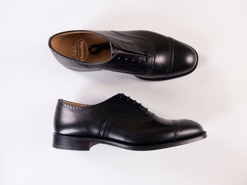 Church's of England Legate schwarze Oxford Captoe Brogue elegante Schuhe 10 43 73 Leisten - Bild 1 von 10