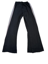 Hope Jeans girls black cozy knit metallic stripe flare lounge pants 6